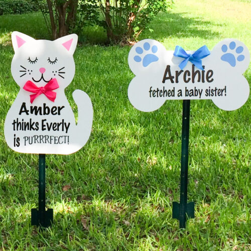 Pet Signs, Birth Announcement Yard Stork Sign in Evansville, Boonville, Henderson, Mount Vernon & More